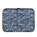 Navy Digital Camo Pattern Print Laptop Sleeve