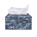 Navy Digital Camo Pattern Print Leather Tissue Box Cover