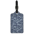 Navy Digital Camo Pattern Print Luggage Tag