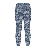 Navy Digital Camo Pattern Print Men's leggings