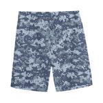 Navy Digital Camo Pattern Print Men's Sports Shorts
