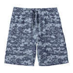 Navy Digital Camo Pattern Print Men's Swim Trunks