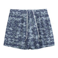 Navy Digital Camo Pattern Print Mesh Shorts