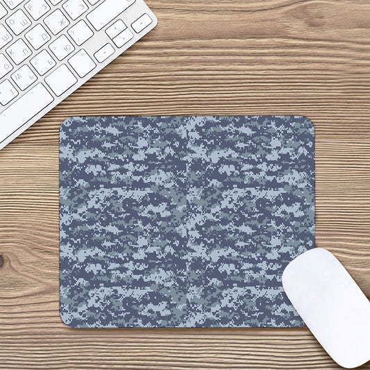 Navy Digital Camo Pattern Print Mouse Pad