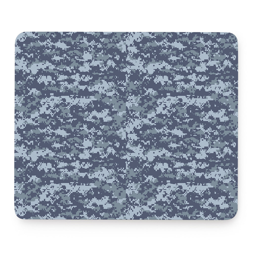 Navy Digital Camo Pattern Print Mouse Pad