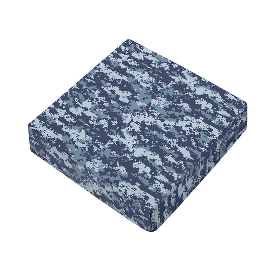 Navy Digital Camo Pattern Print Outdoor Seat Cushion Cover