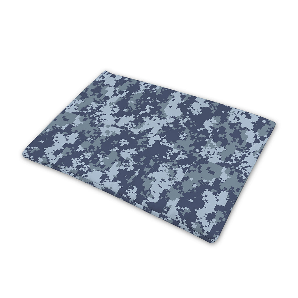 Navy Digital Camo Pattern Print Pet Cooling Mat Cover