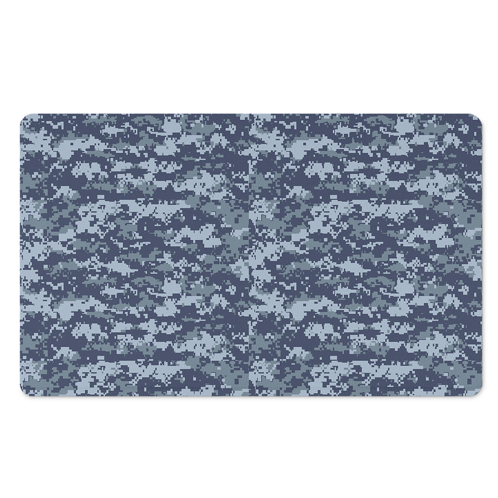 Navy Digital Camo Pattern Print Polyester Doormat