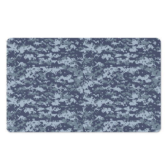 Navy Digital Camo Pattern Print Polyester Doormat
