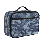 Navy Digital Camo Pattern Print Portable Lunch Bag