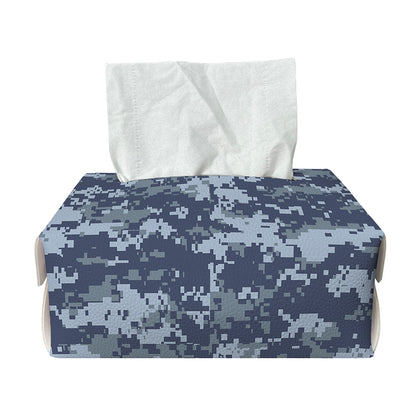 Navy Digital Camo Pattern Print Rectangle Tissue Box Cover