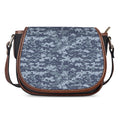 Navy Digital Camo Pattern Print Saddle Bag