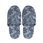 Navy Digital Camo Pattern Print Slippers