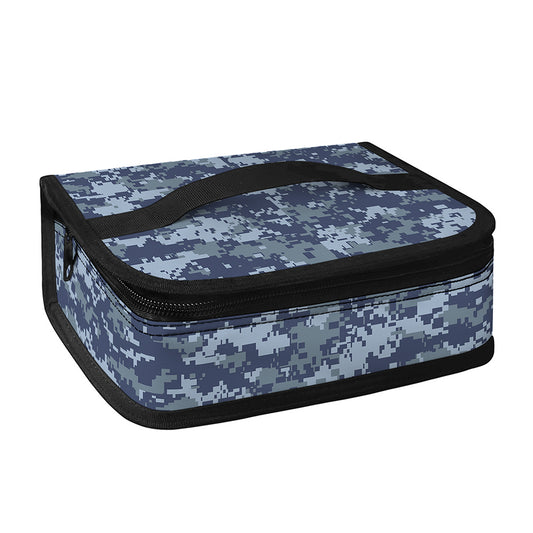 Navy Digital Camo Pattern Print Small Lunch Bag