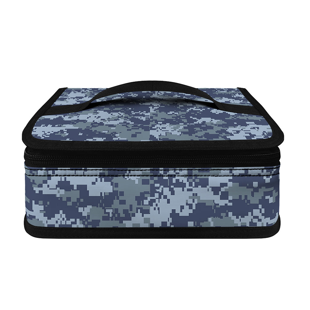 Navy Digital Camo Pattern Print Small Lunch Bag
