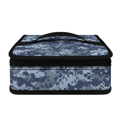 Navy Digital Camo Pattern Print Small Lunch Bag