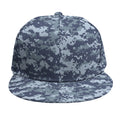Navy Digital Camo Pattern Print Snapback Cap