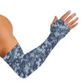 Navy Digital Camo Pattern Print Sun Protection Arm Sleeves