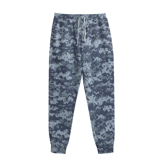 Navy Digital Camo Pattern Print Sweatpants
