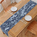 Navy Digital Camo Pattern Print Table Runner