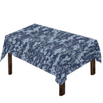 Navy Digital Camo Pattern Print Tablecloth