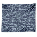 Navy Digital Camo Pattern Print Tapestry