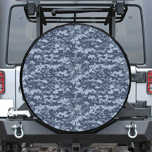 Navy Digital Camo Pattern Print Tire Cover