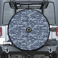 Navy Digital Camo Pattern Print Tire Cover With Camera Hole