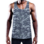 Navy Digital Camo Pattern Print Training Tank Top