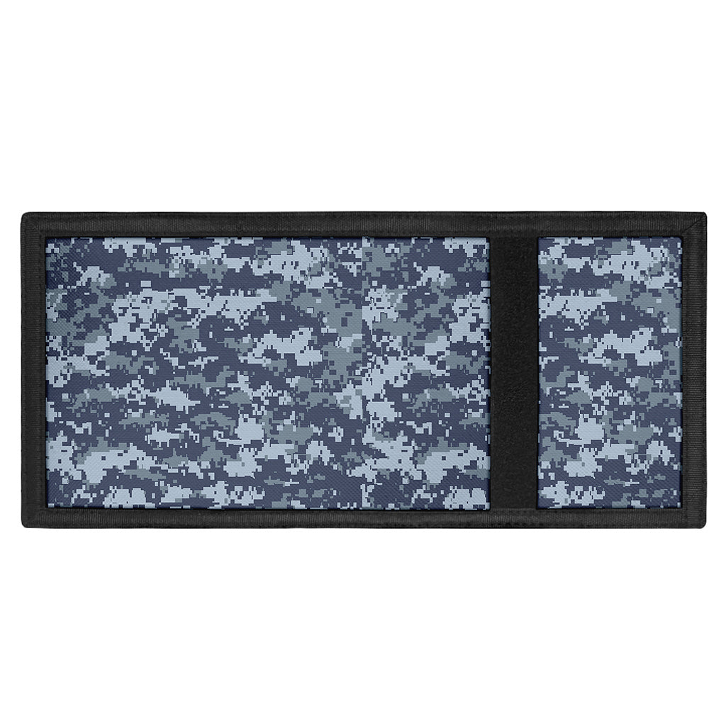 Navy Digital Camo Pattern Print Trifold Wallet