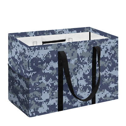 Navy Digital Camo Pattern Print Utility Tote Bag