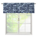 Navy Digital Camo Pattern Print Window Valance