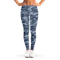 Navy Digital Camo Pattern Print Women's Leggings