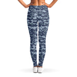 Navy Digital Camo Pattern Print Women's Leggings