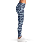 Navy Digital Camo Pattern Print Women's Leggings