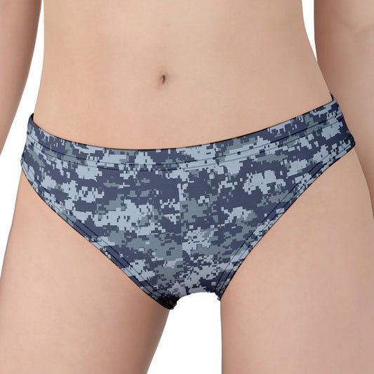 Navy Digital Camo Pattern Print Women's Panties