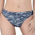 Navy Digital Camo Pattern Print Women's Thong