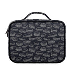 Navy Doodle Sandwich Pattern Print Briefcase Bible Bag