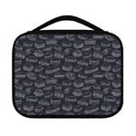Navy Doodle Sandwich Pattern Print Classic Bible Case