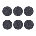 Navy Doodle Sandwich Pattern Print Coaster Set