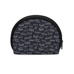 Navy Doodle Sandwich Pattern Print Coin Purse