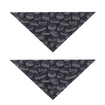 Navy Doodle Sandwich Pattern Print Dog Bandana