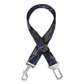 Navy Doodle Sandwich Pattern Print Dog Seat Belt