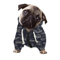 Navy Doodle Sandwich Pattern Print Dog Zip Up Hoodie