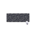 Navy Doodle Sandwich Pattern Print Extended Mouse Pad