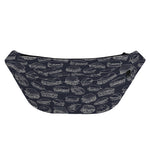 Navy Doodle Sandwich Pattern Print Fanny Pack