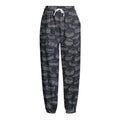 Navy Doodle Sandwich Pattern Print Fleece Lined Knit Pants