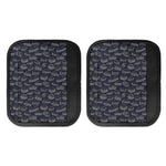 Navy Doodle Sandwich Pattern Print Handle Covers
