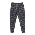Navy Doodle Sandwich Pattern Print Jogger Pants