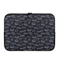 Navy Doodle Sandwich Pattern Print Laptop Sleeve